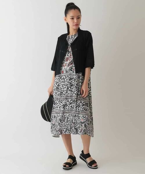 HIROKO BIS / ヒロコビス ロング・マキシ丈ワンピース | フラワープリントAラインワンピース /洗濯機で洗える | 詳細12