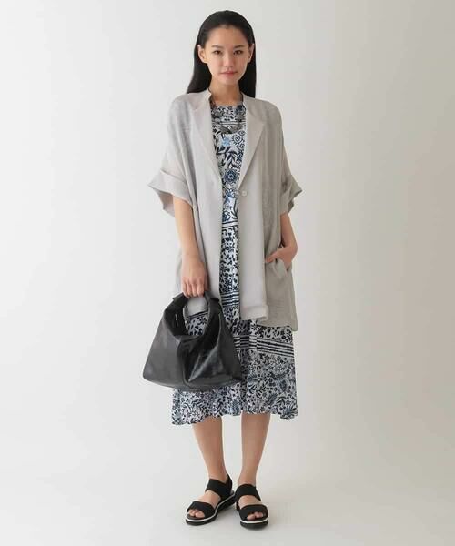 HIROKO BIS / ヒロコビス ロング・マキシ丈ワンピース | フラワープリントAラインワンピース /洗濯機で洗える | 詳細15