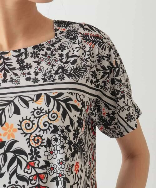 HIROKO BIS / ヒロコビス ロング・マキシ丈ワンピース | フラワープリントAラインワンピース /洗濯機で洗える | 詳細5