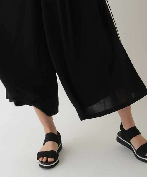 HIROKO BIS / ヒロコビス その他パンツ | 【接触冷感】ラインアクセントジャージーフレアパンツ /洗える | 詳細7