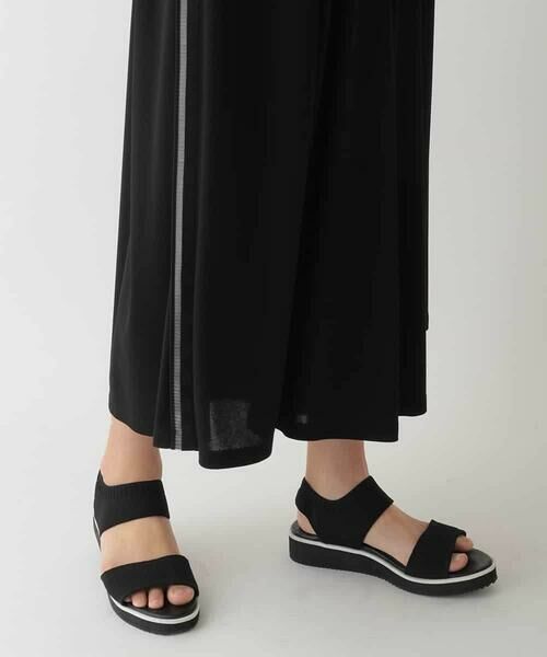 HIROKO BIS / ヒロコビス その他パンツ | 【接触冷感】ラインアクセントジャージーフレアパンツ /洗える | 詳細9