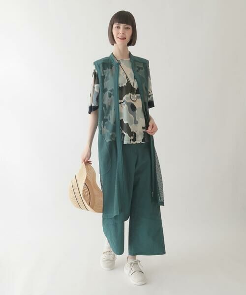 HIROKO BIS / ヒロコビス ベスト | ナチュラルメッシュロングジレ /洗える | 詳細16