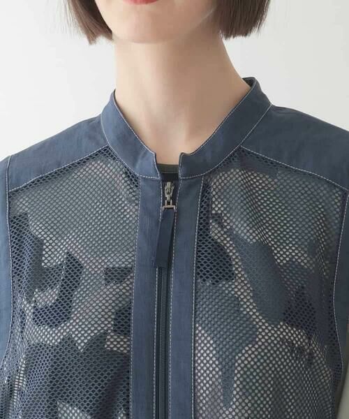 HIROKO BIS / ヒロコビス ベスト | ナチュラルメッシュロングジレ /洗える | 詳細3