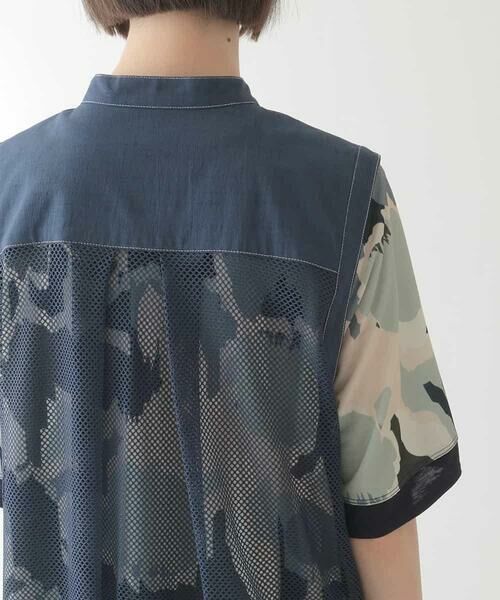 HIROKO BIS / ヒロコビス ベスト | ナチュラルメッシュロングジレ /洗える | 詳細4