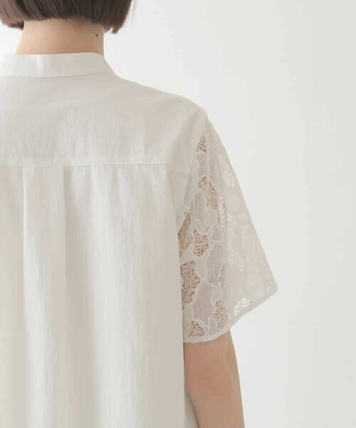 HIROKO BIS / ヒロコビス シャツ・ブラウス | 迷彩レースジョイントブラウス /洗える | 詳細4