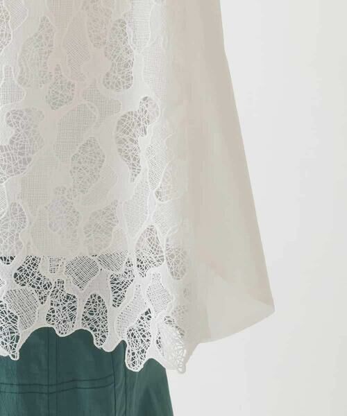 HIROKO BIS / ヒロコビス シャツ・ブラウス | 迷彩レースジョイントブラウス /洗える | 詳細6