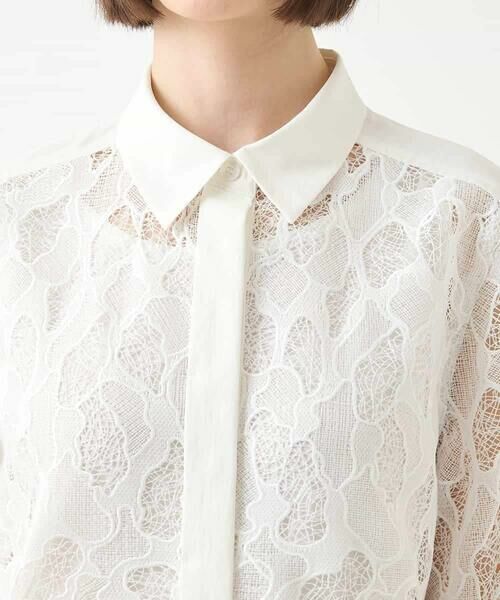 HIROKO BIS / ヒロコビス チュニック | ランダム迷彩レースチュニックブラウス /洗える | 詳細4