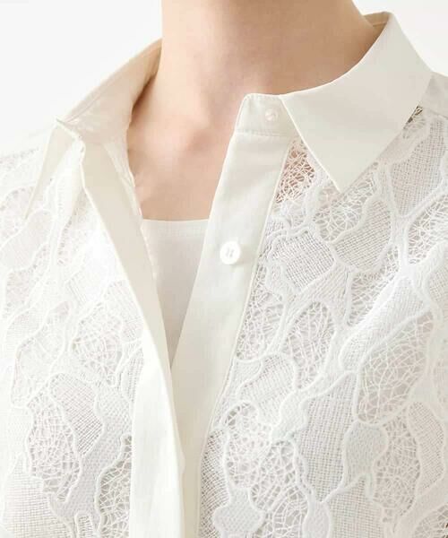 HIROKO BIS / ヒロコビス チュニック | ランダム迷彩レースチュニックブラウス /洗える | 詳細5