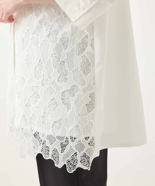 HIROKO BIS / ヒロコビス チュニック | ランダム迷彩レースチュニックブラウス /洗える | 詳細8