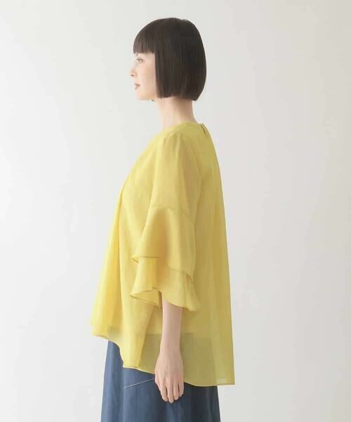 HIROKO BIS / ヒロコビス シャツ・ブラウス | タックフレアエアリーブラウス /洗濯機で洗える | 詳細1