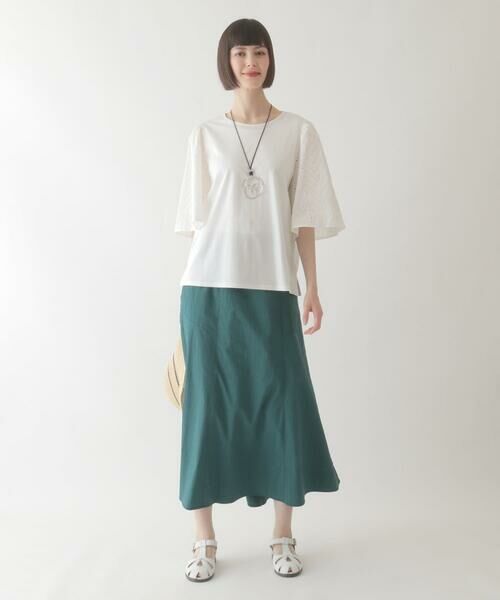 HIROKO BIS / ヒロコビス ロング・マキシ丈スカート | リネンライクストレッチフレアスカート /洗える | 詳細17