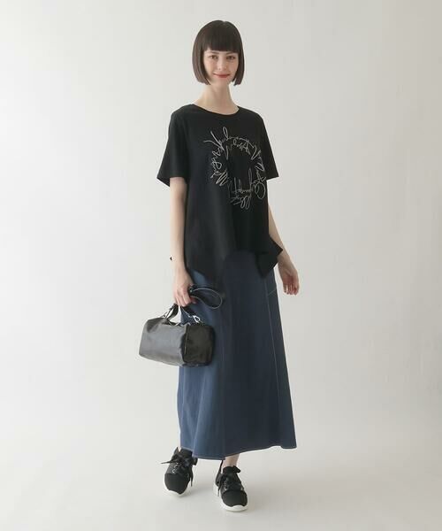 HIROKO BIS / ヒロコビス ロング・マキシ丈スカート | リネンライクストレッチフレアスカート /洗える | 詳細21