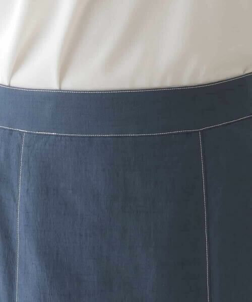 HIROKO BIS / ヒロコビス ロング・マキシ丈スカート | リネンライクストレッチフレアスカート /洗える | 詳細3