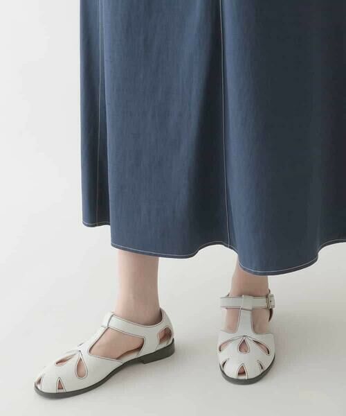 HIROKO BIS / ヒロコビス ロング・マキシ丈スカート | リネンライクストレッチフレアスカート /洗える | 詳細6