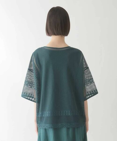 HIROKO BIS / ヒロコビス カットソー | ラッセルメッシュデザインカットソー /洗濯機で洗える | 詳細2