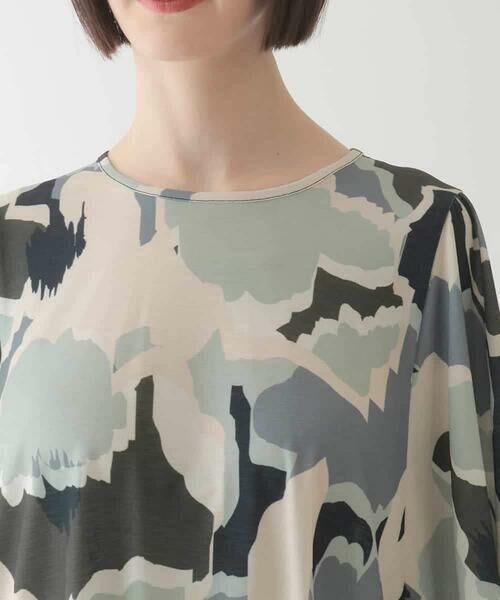 HIROKO BIS / ヒロコビス カットソー | 迷彩フラワーフレアスリーブカットソー /洗濯機で洗える | 詳細3