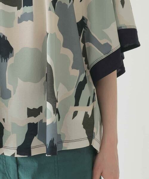 HIROKO BIS / ヒロコビス カットソー | 迷彩フラワーフレアスリーブカットソー /洗濯機で洗える | 詳細6