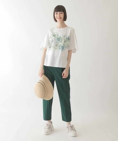 HIROKO BIS / ヒロコビス カットソー | 【接触冷感】フラワープリントコットンカットソー /洗える | 詳細10