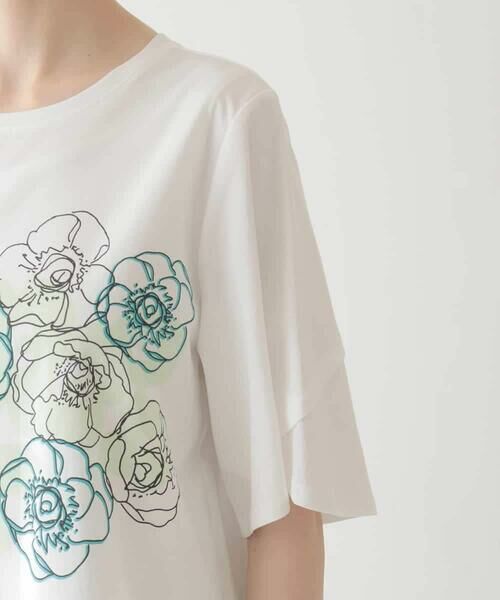 HIROKO BIS / ヒロコビス カットソー | 【接触冷感】フラワープリントコットンカットソー /洗える | 詳細5