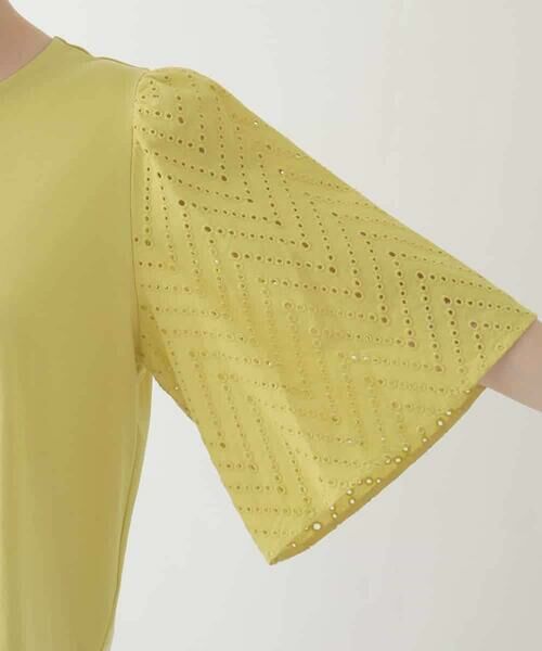 HIROKO BIS / ヒロコビス シャツ・ブラウス | 【接触冷感】コットンレースボリューム袖カットソー /洗える | 詳細7