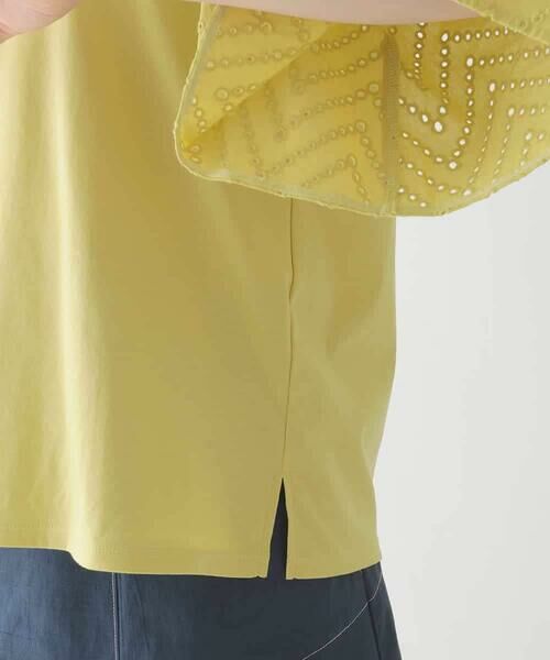 HIROKO BIS / ヒロコビス シャツ・ブラウス | 【接触冷感】コットンレースボリューム袖カットソー /洗える | 詳細8