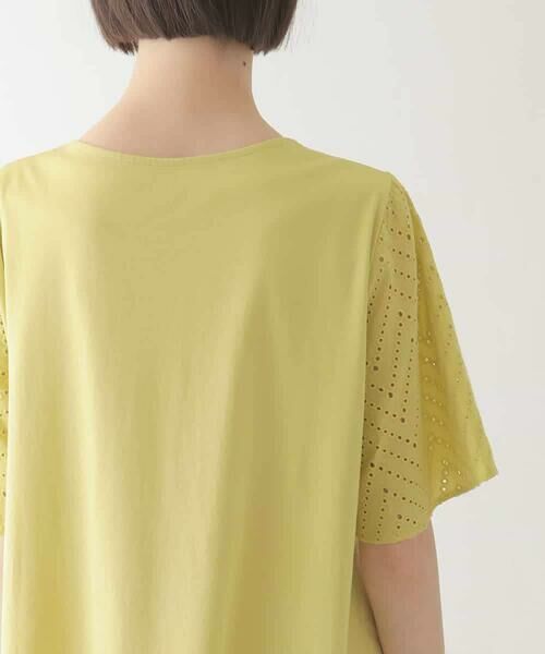 HIROKO BIS / ヒロコビス チュニック | 【接触冷感】コットンレース切り替えデザインチュニック /洗える | 詳細4