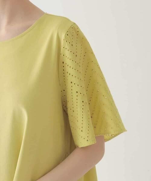 HIROKO BIS / ヒロコビス チュニック | 【接触冷感】コットンレース切り替えデザインチュニック /洗える | 詳細5