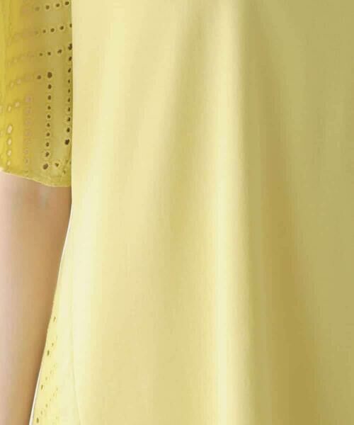 HIROKO BIS / ヒロコビス チュニック | 【接触冷感】コットンレース切り替えデザインチュニック /洗える | 詳細7