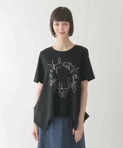 HIROKO BIS / ヒロコビス カットソー | 【接触冷感】ブレード刺繍デザインヘムカットソー /洗える