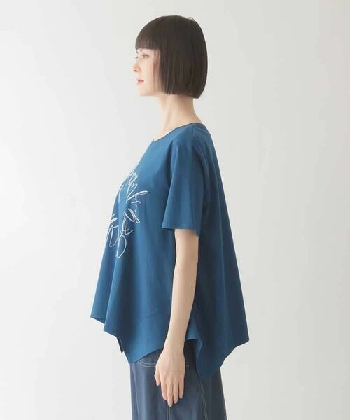 HIROKO BIS / ヒロコビス カットソー | 【接触冷感】ブレード刺繍デザインヘムカットソー /洗える | 詳細1