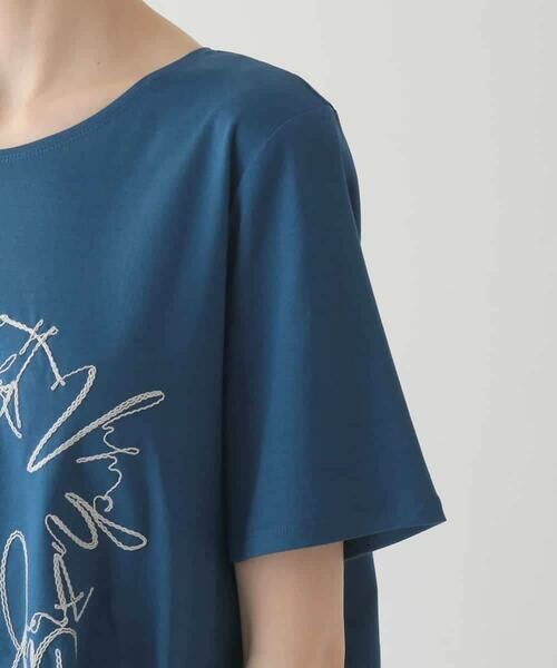 HIROKO BIS / ヒロコビス カットソー | 【接触冷感】ブレード刺繍デザインヘムカットソー /洗える | 詳細5