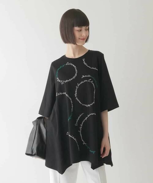 HIROKO BIS / ヒロコビス チュニック | 【接触冷感】イレギュラーヘムデザインチュニックカットソー /洗える | 詳細14