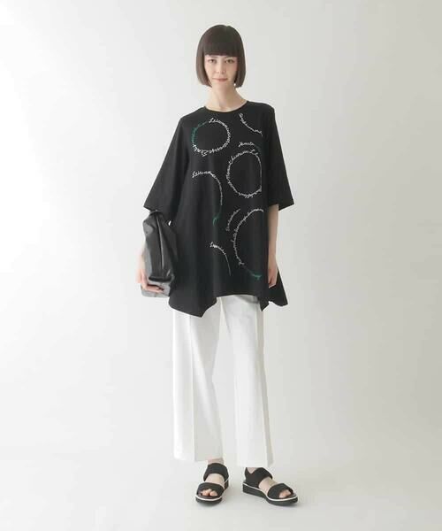 HIROKO BIS / ヒロコビス チュニック | 【接触冷感】イレギュラーヘムデザインチュニックカットソー /洗える | 詳細15