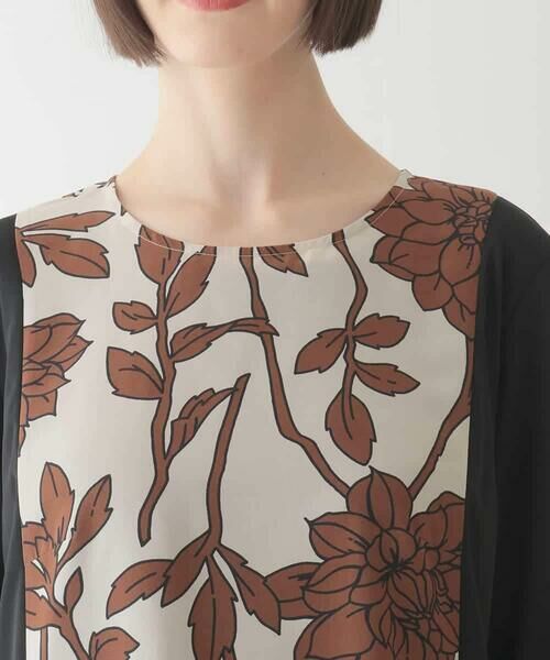HIROKO BIS / ヒロコビス チュニック | 幾何フラワー切り替えデザインチュニック /洗える | 詳細3