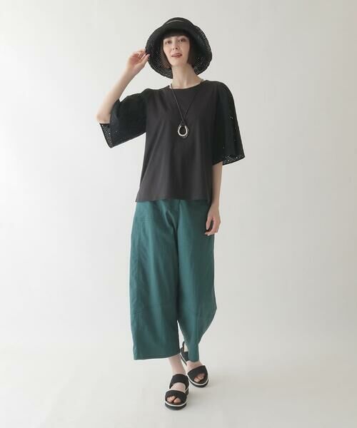 HIROKO BIS / ヒロコビス その他パンツ | リネンライクストレッチ八分丈パンツ /洗える | 詳細21