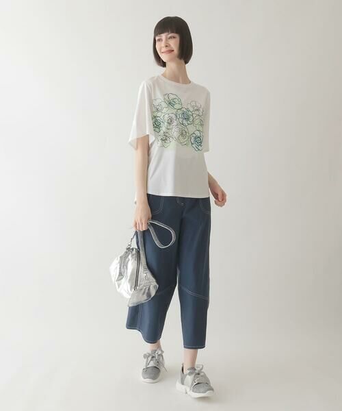 HIROKO BIS / ヒロコビス その他パンツ | リネンライクストレッチ八分丈パンツ /洗える | 詳細25