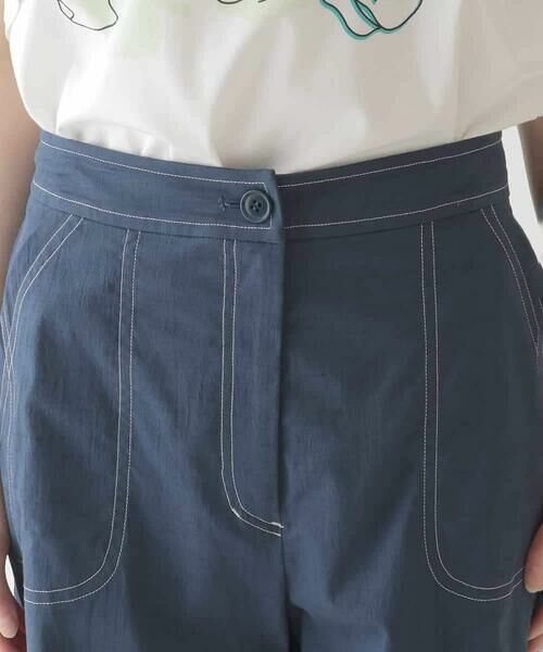 HIROKO BIS / ヒロコビス その他パンツ | リネンライクストレッチ八分丈パンツ /洗える | 詳細3