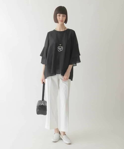 HIROKO BIS / ヒロコビス その他パンツ | 2WAYストレッチベルボトムパンツ /洗濯機で洗える | 詳細13