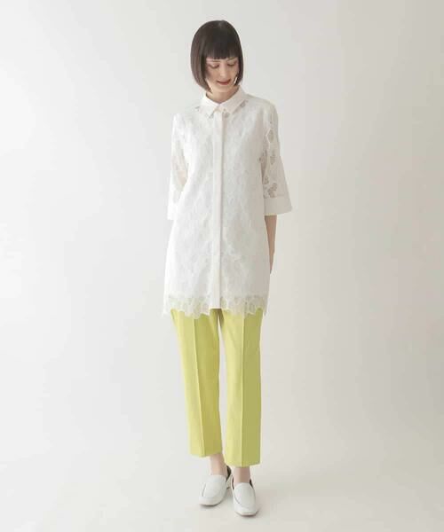 HIROKO BIS / ヒロコビス ショート・ハーフ・半端丈パンツ | 【接触冷感/吸汗速乾】センタークリースプルオンパンツ /洗濯機で洗える | 詳細10