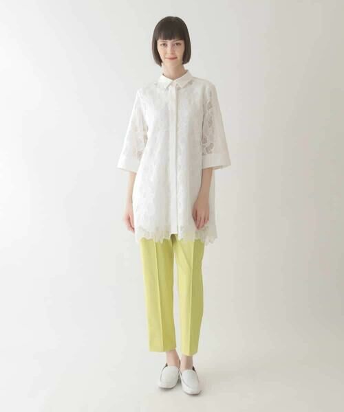 HIROKO BIS / ヒロコビス ショート・ハーフ・半端丈パンツ | 【接触冷感/吸汗速乾】センタークリースプルオンパンツ /洗濯機で洗える | 詳細9