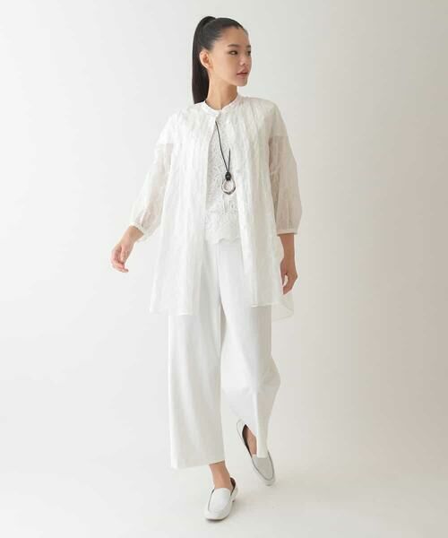 HIROKO BIS / ヒロコビス その他パンツ | 【接触冷感/吸汗速乾】ドライストレッチワイドプルオンパンツ /洗濯機で洗える | 詳細12