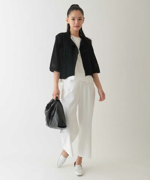 HIROKO BIS / ヒロコビス その他パンツ | 【接触冷感/吸汗速乾】ドライストレッチワイドプルオンパンツ /洗濯機で洗える | 詳細13