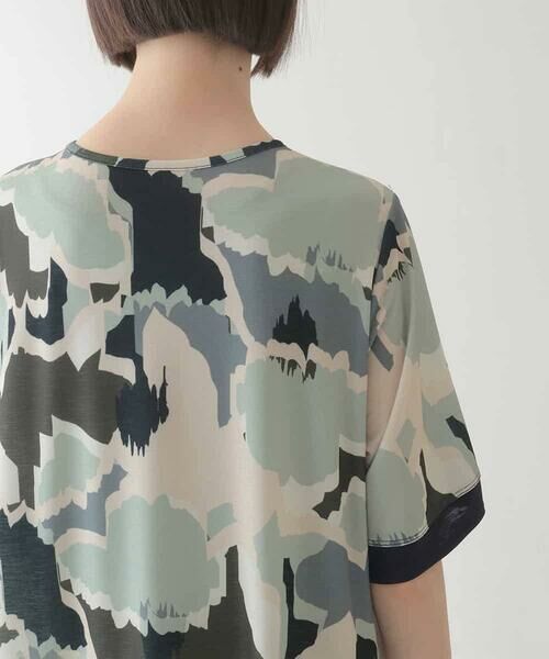 HIROKO BIS / ヒロコビス ロング・マキシ丈ワンピース | 迷彩フラワーコクーンデザインワンピース /洗濯機で洗える | 詳細4