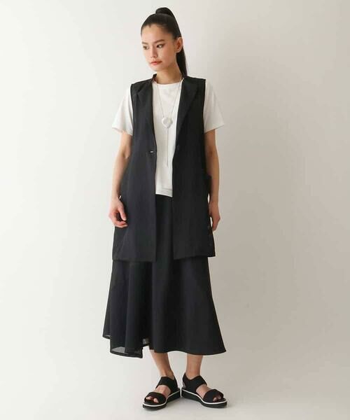 HIROKO BIS / ヒロコビス ベスト | 【接触冷感/UVカット/吸汗速乾】サイドメッシュデザインジレ /洗濯機で洗える | 詳細11