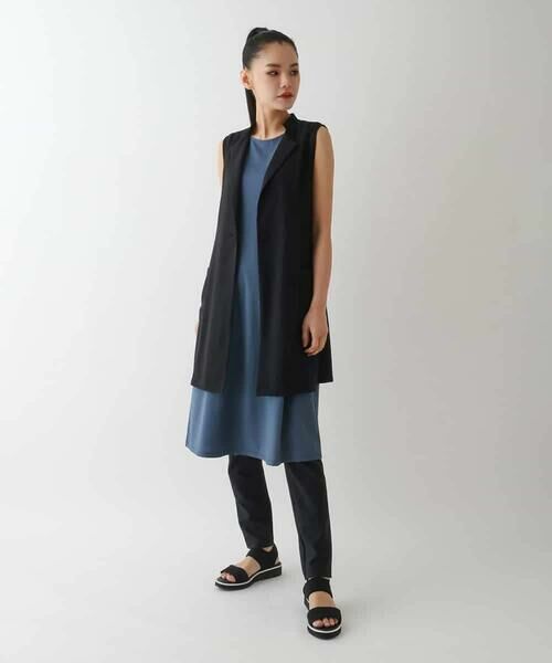 HIROKO BIS / ヒロコビス ベスト | 【接触冷感/UVカット/吸汗速乾】サイドメッシュデザインジレ /洗濯機で洗える | 詳細15