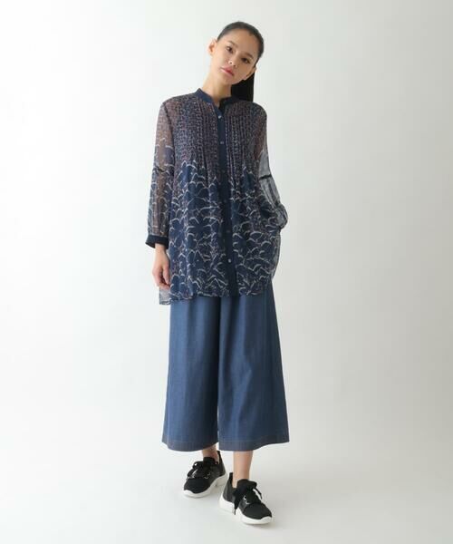 HIROKO BIS / ヒロコビス シャツ・ブラウス | 【ボウタイ付き】楊柳シフォンフラワープリントブラウス /洗える | 詳細15