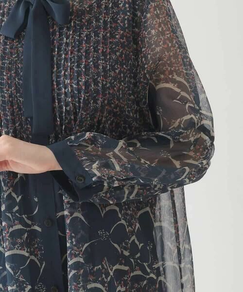 HIROKO BIS / ヒロコビス シャツ・ブラウス | 【ボウタイ付き】楊柳シフォンフラワープリントブラウス /洗える | 詳細6