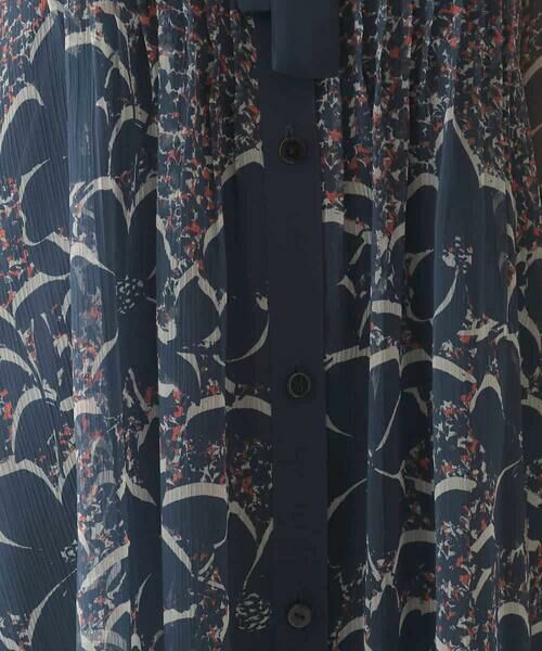 HIROKO BIS / ヒロコビス シャツ・ブラウス | 【ボウタイ付き】楊柳シフォンフラワープリントブラウス /洗える | 詳細8