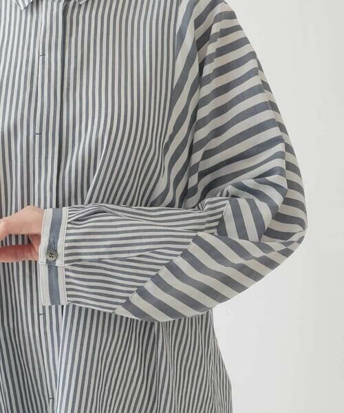 HIROKO BIS / ヒロコビス シャツ・ブラウス | ストライプパターンデザインブラウス /洗える | 詳細5