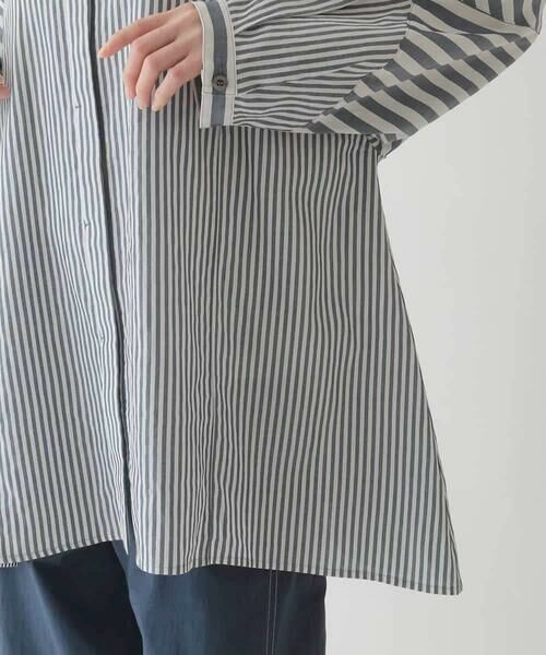 HIROKO BIS / ヒロコビス シャツ・ブラウス | ストライプパターンデザインブラウス /洗える | 詳細6